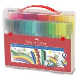 Dětské fixy Faber-Castell Connector - taška, 80 barev - Fixy Dětské fixy Faber-Castell Connector taška, 80 barev