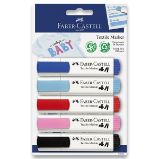 Popisovače na textil Faber-Castell - 5 barev Popisovače na textil Faber-Castell - 5 barev