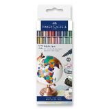 Popisovač Faber-Castell Metallics - 12 barev - Zvýrazňovače, popisovače Popisovač Faber-Castell Metallics 12 barev