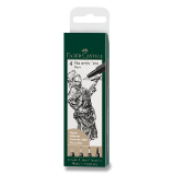 Popisovač Faber-Castell Pitt Artist Pen - sada 4 ks, S, F, M, B, černé Popisovač Faber-Castell Pitt Artist Pen - sada 4 ks, S, F, M, B, černé
