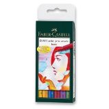 Popisovač Faber-Castell Pitt Artist Pen Brush 6 ks, základní barvy Popisovač Faber-Castell Pitt Artist Pen Brush 6 ks, základní barvy