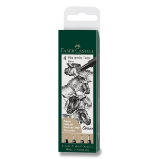 Popisovač Faber-Castell Pitt Artist Pen - sada 4 ks, XS, S, F, M, černé Popisovač Faber-Castell Pitt Artist Pen - sada 4 ks, XS, S, F, M, černé