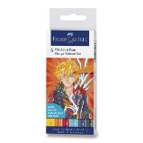Popisovač Faber-Castell Pitt Artist Pen Manga - 6 kusů, Shonen - Zvýrazňovače, popisovače Popisovač Faber-Castell Pitt Artist Pen Manga 6 kusů, Shonen