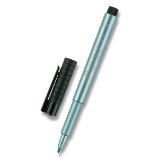 Popisovač Faber-Castell Pitt Artist Pen Metallic - modrý - Zvýrazňovače a popisovače do školy Popisovač Faber-Castell Pitt Artist Pen Metallic výběr barev modrý