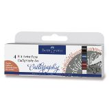 Popisovač Faber-Castell Pitt Artist Pen Calligraphy - 4 kusy, tmavé barvy Popisovač Faber-Castell Pitt Artist Pen Calligraphy - 4 kusy, tmavé barvy