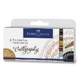 Popisovač Faber-Castell Pitt Artist Pen Calligraphy - 6 kusů - Zvýrazňovače, popisovače Popisovač Faber-Castell Pitt Artist Pen Calligraphy 6 kusů