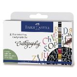 Popisovač Faber-Castell Pitt Artist Pen Calligraphy - 8 kusů