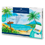Akvarelové barvy Faber-Castell s paletou Tropical - 12 ks Akvarelové barvy Faber-Castell s paletou Tropical - 12 ks