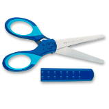Školní nůžky Faber-Castell, 13 cm, blistr - modré Školní nůžky Faber-Castell, 13 cm, blistr - modré