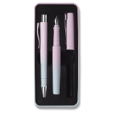 Sada plnicího a kuličkového pera Faber-Castell Poly Ball Flow Blushing Sky Sada plnicího a kuličkového pera Faber-Castell Poly Ball Flow Blushing Sky