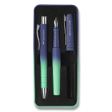 Sada plnicího a kuličkového pera Faber-Castell Poly Ball Flow Buzzing Blue Sada plnicího a kuličkového pera Faber-Castell Poly Ball Flow Buzzing Blue