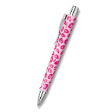 Kuličkové pero Faber-Castell Poly Ball XB Leopard Editon - růžová