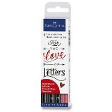 Popisovač Faber-Castell Pitt Artist Pen Hand Lettering - 4 kusy - Zvýrazňovače, popisovače Popisovač Faber-Castell Pitt Artist Pen Hand Lettering 4 kusy