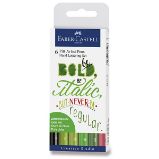 Popisovač Faber-Castell Pitt Artist Pen Hand Lettering - 6 kusů, zelená sada - Zvýrazňovače, popisovače Popisovač Faber-Castell Pitt Artist Pen Hand Lettering 6 kusů, zelená sada