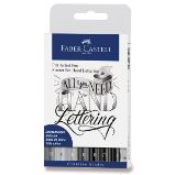 Popisovač Faber-Castell Pitt Artist Pen Hand Lettering - 9 kusů - Zvýrazňovače, popisovače Popisovač Faber-Castell Pitt Artist Pen Hand Lettering 9 kusů