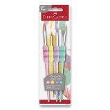Sada štětců Faber-Castell Soft - pastelové, 4 ks Sada štětců Faber-Castell Soft - pastelové, 4 ks