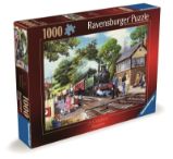 Puzzle Vlaková zastávka na venkově 1000 dílků Puzzle Vlaková zastávka na venkově 1000 dílků