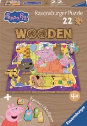 Dřevěné puzzle Prasátko Peppa 22 dílků Dřevěné puzzle Prasátko Peppa 22 dílků