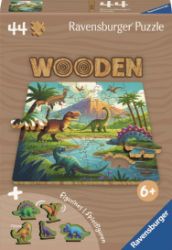 Dřevěné puzzle Dinosauři 44 dílků Dřevěné puzzle Dinosauři 44 dílků