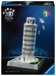 3D Puzzle Iconics: Šikmá věž v Pise (Noční edice) 216 dílků