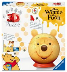 3D Puzzle-Ball s ušima: Medvídek Pú 72 dílků - 3D a 4D puzzle 3D Puzzle-Ball s ušima: Medvídek Pú 72 dílků