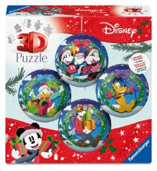Puzzle ozdoby Disney Vánoce, sada 4x54 dílků - Puzzle Puzzle ozdoby Disney Vánoce, sada 4x54 dílků