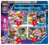 Puzzle Tlapková patrola ve velkofilmu 4v1 - Dětské puzzle Ravensburger Puzzle - Tlapková patrola ve velkofilmu 4v1