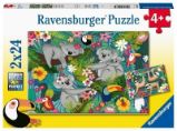 Ravensburger Puzzle - Koaly a lenochodi 2x24 dílků - Puzzle pro nejmenší Ravensburger Puzzle - Koaly a lenochodi 2x24 dílků