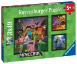 Puzzle Minecraft Biomes 3x49 dílků Puzzle Minecraft Biomes 3x49 dílků
