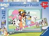 Puzzle Bluey na hřišti 2x12 dílků - Dětské puzzle Puzzle Bluey na hřišti 2x12 dílků