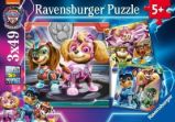 Puzzle Tlapková patrola ve velkofilmu 3x49 dílků - Dětské puzzle Ravensburger Puzzle - Tlapková patrola ve velkofilmu 3x49 dílků