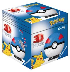 3D Puzzle-Ball: Pokémon Super Ball 54 dílků - Dětské puzzle Ravensburger 3D Puzzle-Ball - Pokémon Motiv 2 / 54 dílků