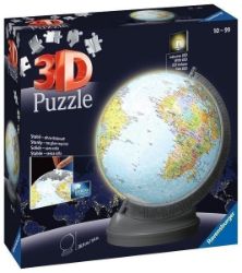 3D Puzzle-Ball: Svítící globus 540 dílků - 3D a 4D puzzle Ravensburger Puzzle 3D - Svítící globus 540 dílků