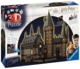 3D Puzzle: Harry Potter Bradavický hrad/Velká síň 540 dílků (noční edice) - 3D a 4D puzzle Ravensburger Puzzle - Harry Potter: Bradavický hrad - Velká síň (Noční edice) 540 dílků
