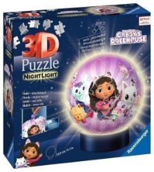 3D Puzzle-Ball: Gabby’s Dollhouse 72 dílků (noční edice) - 3D a 4D puzzle Ravensburger Puzzle 3D - Gabby’s Dollhouse 72 dílků (noční edice)