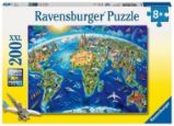 Puzzle Velká mapa světa/200 dílků Puzzle Velká mapa světa/200 dílků