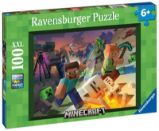 Puzzle Minecraft: Monstra z Minecraftu 100 dílků - Dětské puzzle Ravensburger Puzzle Minecraft - Monstra z Minecraftu 100 dílků