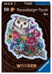 Puzzle Tajemná sova 150 dílků (dřevěné) - Puzzle Ravensburger Puzzle - Tajemná sova 150 dílků, dřevěné