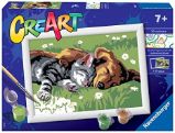 CreArt Spící pes a kočka - Kreativní sady a materiály CreArt Spící pes a kočka