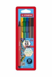 Fixa STABILO Pen 68 sada 6 ks v plastovém pouzdru Fixa STABILO Pen 68 sada 6 ks v plastovém pouzdru