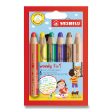 Pastelky Stabilo Woody 3 in 1 6 barev
