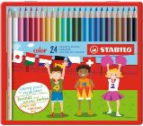 Pastelky STABILO color sada 24 ks v kovovém pouzdru Pastelky STABILO color sada 24 ks v kovovém pouzdru