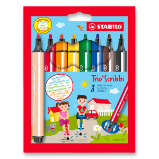 Fixa STABILO Trio Scribbi sada 8 ks v pouzdru - Fixy Dětské fixy Stabilo Trio Scribbi 8 barev
