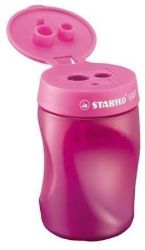 Ořezávátko STABILO EASYsharpener se zásobníkem pro leváky, růžové - Gumy a ořezávátka Ořezávátko STABILO EASYsharpener se zásobníkem pro leváky, růžové
