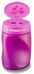 Ořezávátko STABILO EASYsharpener se zásobníkem pro praváky růžové - Ořezávatka do školy Ořezávátko STABILO EASYsharpener se zásobníkem pro praváky růžové