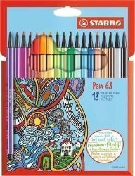 Fixa STABILO Pen 68 sada 18 ks v kartonovém pouzdru - Fixy Fixa STABILO Pen 68 sada 18 ks v kartonovém pouzdru