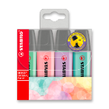 Zvýrazňovač STABILO BOSS ORIGINAL sada 4 ks pastel - Zvýrazňovače, popisovače Zvýrazňovač Stabilo Boss Original Pastel sada 4 barev