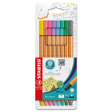 Popisovač STABILO point liner 88 sada 8 ks "Pastel"