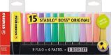 Zvýrazňovač STABILO BOSS ORIGINAL sada 15 ks deskset Zvýrazňovač STABILO BOSS ORIGINAL sada 15 ks deskset
