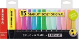 Zvýrazňovač STABILO BOSS ORIGINAL sada 15 ks deskset Zvýrazňovač STABILO BOSS ORIGINAL sada 15 ks deskset